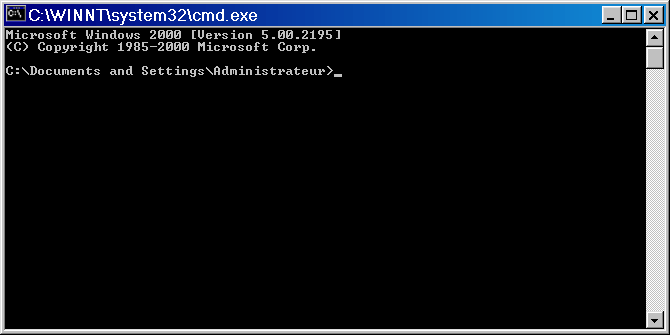 Command line screenshot