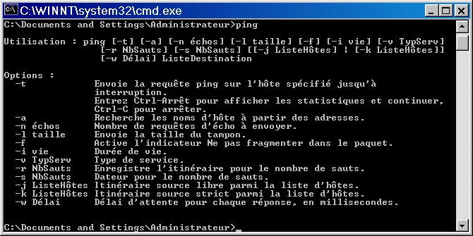 Ping screenshot